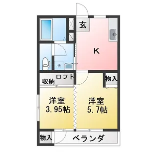 サバトハイムフリージア【2階】の間取り