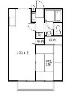 メゾン・ド・司(1LDK)【2階】の間取り