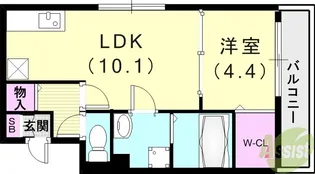 メゾンエトワール神戸中道通【2階】の間取り