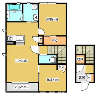 グラード長町【2階】の間取り