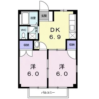 ドミールK【1階】の間取り