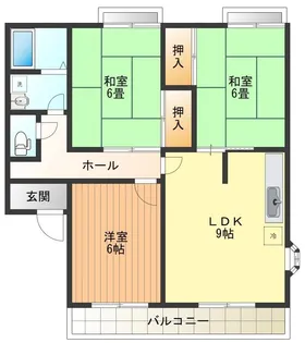 グリーンパークみよし【2階】の間取り