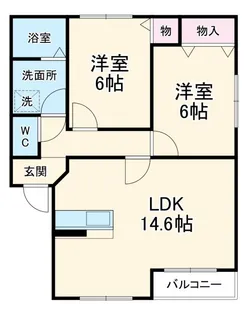 マスキャン尾花 A棟【1階】の間取り
