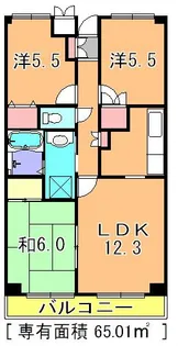 ヴェルベデーレ西志津【3階】の間取り