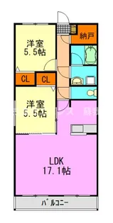 ペレーネ増嶋【2階】の間取り