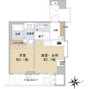塚口駅前アーバンライフ【5階】の間取り