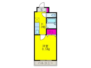 サンライズひらの【4階】の間取り