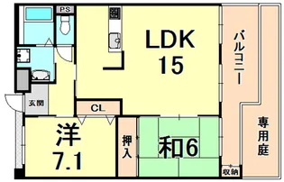 ルネスボヌール【1階】の間取り