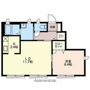 ブランシェK A【1階】の間取り
