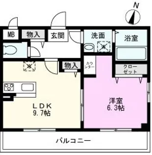 ティアロ【3階】の間取り