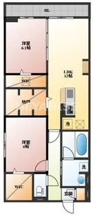 ロイヤルタウン富の原I【1階】の間取り