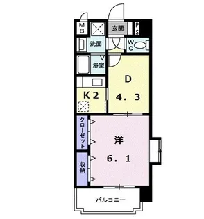 フランメゾン平成【6階】の間取り