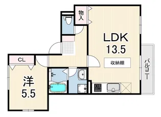 スクエア六甲【2階】の間取り
