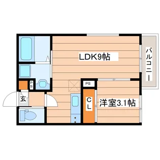 レクスト泉中央【1階】の間取り