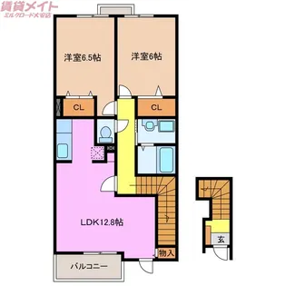 ジェルメ86 I【2階】の間取り