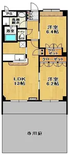 グランドール・ガーデン【1階】の間取り