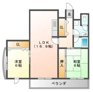 オースクレインI【2階】の間取り