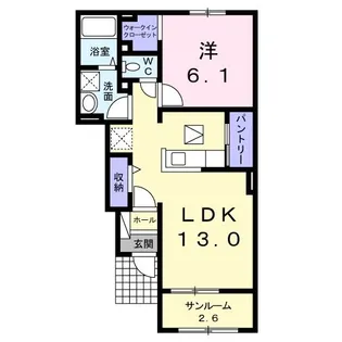 リベラII【1階】の間取り