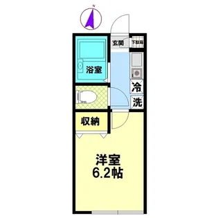 オウルージュ読売ランド【1階】の間取り
