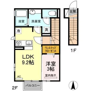 リヴェールM B【2階】の間取り
