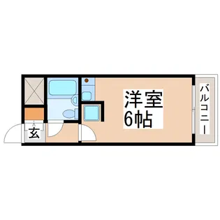 朝日プラザ上杉【10階】の間取り