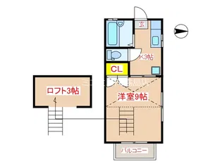 サンシティ10・11【2階】の間取り