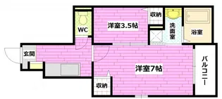 グラシオッソーレ II【1階】の間取り