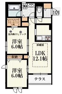 アルティア武蔵野【1階】の間取り
