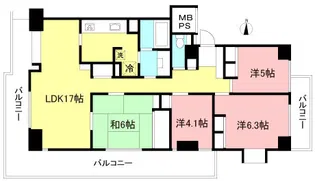 新多摩川ハイム3号棟【10階】の間取り