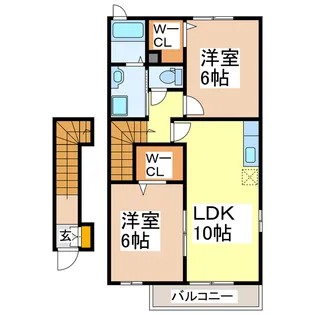 ベルアンジュII【2階】の間取り