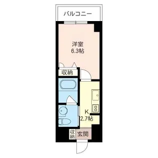 タワースタジオ鵠沼【6階】の間取り