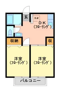 岩田ハイツIII【2階】の間取り