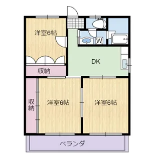とどろきハイツ【3階】の間取り