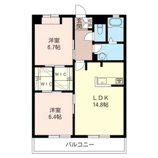 カトル・セゾン【2階】の間取り