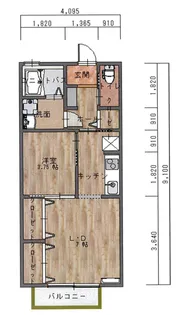 クレストール・ミユキ【1階】の間取り