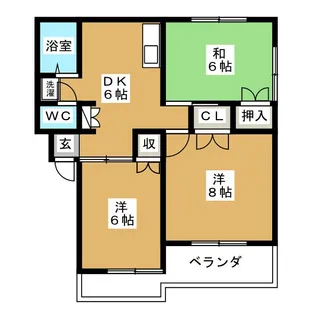 ニューエリール【1階】の間取り