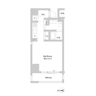 ミリアレジデンス北新宿【6階】の間取り