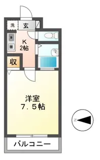 ハートフル野中II【2階】の間取り