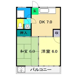 ミタニマンション(三園町)【3階】の間取り