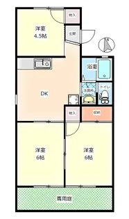 サンハイツA棟【1階】の間取り