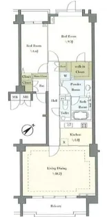 パークハウス六本木麻布三河台【3階】の間取り