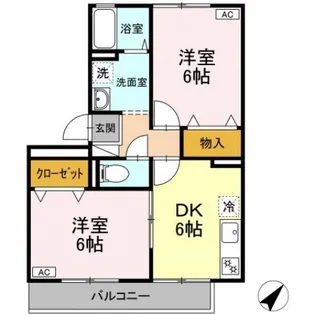 シャトレー西本【3階】の間取り