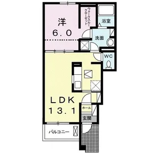 ノース・コアンA【1階】の間取り
