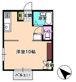 ワタベコーポ【2階】の間取り