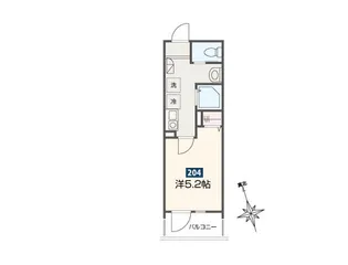 神奈川県大和市下和田【アパート】の間取り