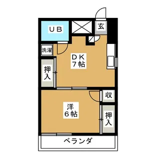 パシフィックコーポ2【1階】の間取り
