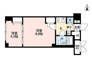 デュオスカーラ新宿【5階】の間取り