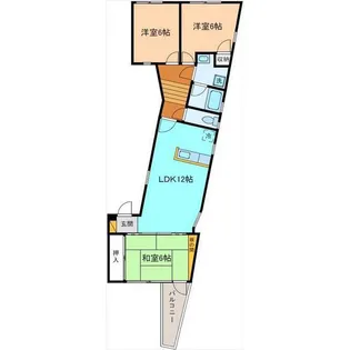 カサ・デ・ヤジロベ【2階】の間取り