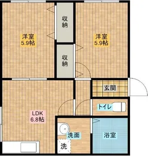 グランデージヴァン【1階】の間取り