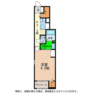 ライトブレスC・D【1階】の間取り